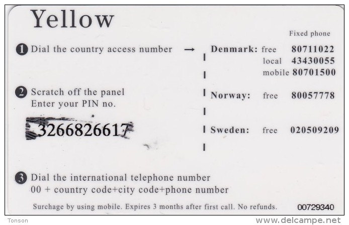 Norway, PPC 32- 09, Yellow, 2 Smaller Globes, 2 Scans.  Also Denmark And Sweden - Norway