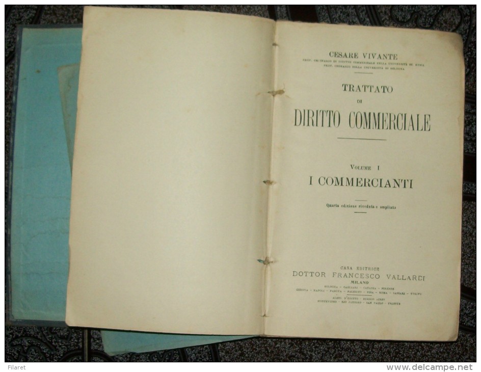 ITALY-TRATTATO DI DIRRITO COMMERCIALE,VOL I - CESARE VIVANTE - Collections