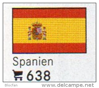 Set 6 Flaggen-Sticker Spanien In Farbe 7€ Zur Kennzeichnung Von Alben Und Sammlungen Firma LINDNER #638 Flag Of ESPANA - Accessories