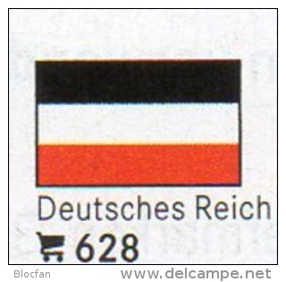 Set 6 Flaggen-Sticker Deutsches Reich In Farbe 7€ Zur Kennzeichnung Von Alben Firma LINDNER #628 Flag Of Germany 3.Reich - Accessoires