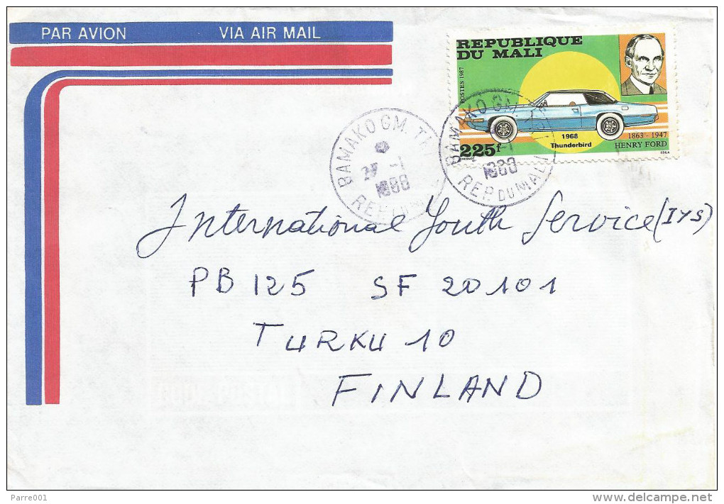 Mali 1986 Bamako GM Tri Henry Ford Car Thunderbird Cover - Mali (1959-...)