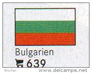 Set 6 Flaggen-Sticker Bulgarien In Farbe 7€ Zur Kennzeichnung Von Alben + Sammlungen Firma LINDNER #639 Flag Of BULGARIA - Accessories