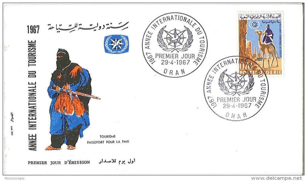 FDC Algérie - Année Internationale Du Tourisme - Oran - 1967 - Argelia (1962-...)