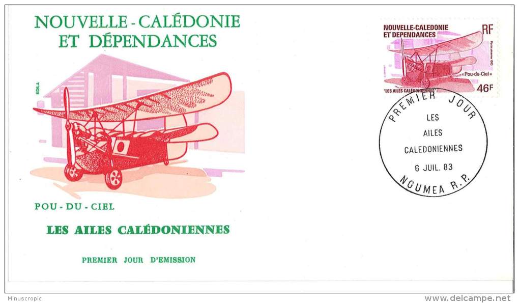 FDC Nouvelle Calédonie Et Dépendances - Les Ailes Calédoniennes - Pou Du Ciel - 1983 - FDC