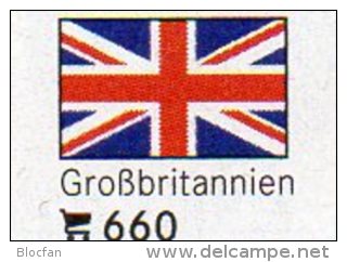 Set 6 Flaggen-Sticker Großbritannien In Farbe 7€ Zur Kennzeichnung An Alben+ Sammlungen LINDNER #660 Flags Of Britain UK - Accessories