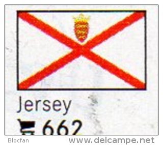 Set 6 Flaggen-Sticker Jersey In Farbe 7€ Zur Kennzeichnung Von Alben+ Sammlungen Firma LINDNER #662 Flag Isle Of Britain - Toebehoren