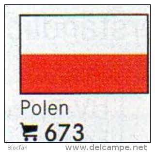 Set 6 Flaggen-Sticker Polen In Farbe 7€ Zur Kennzeichnung An Alben+ Sammlung Poland LINDNER #673 Flag Of Polska Republik - Accessori