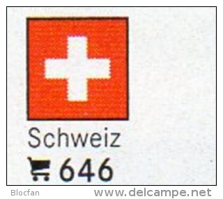 Set 6 Flaggen-Sticker Schweiz In Farbe 7€ Zur Kennzeichnung Von Alben Und Sammlungen Firma LINDNER #646 Flag Of Helvetia - Accessories