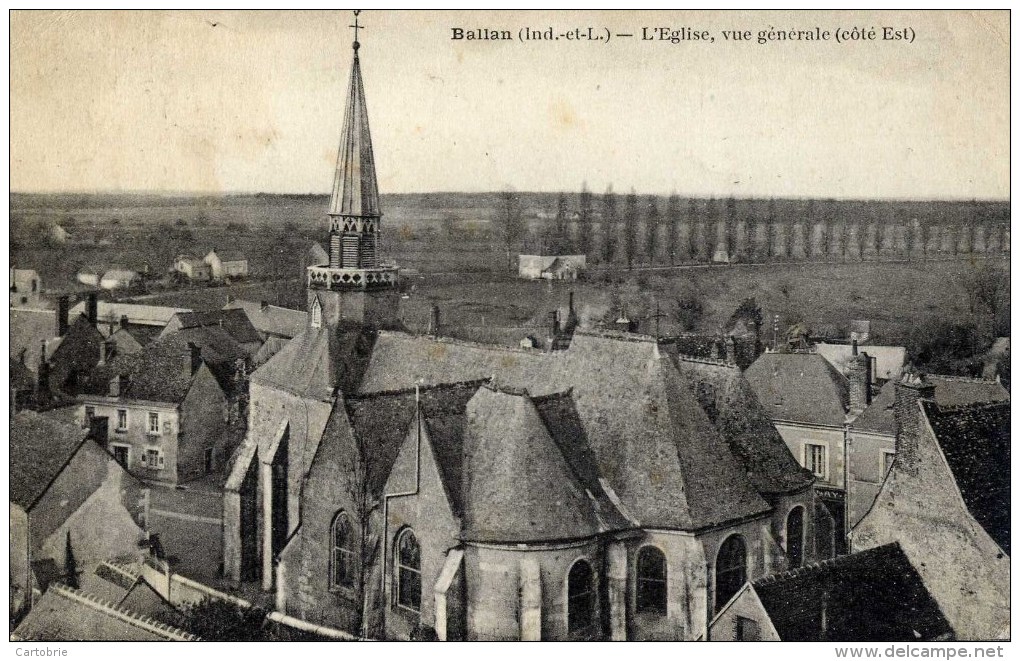 37 - BALLAN - L'Église, Vue Générale (côté Est) - Ballan-Miré