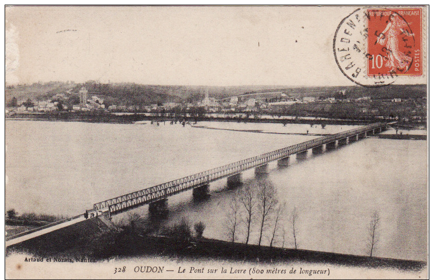 OUDON -  Le Pont Sur La Loire ( 800 M De Longueur ) - Oudon