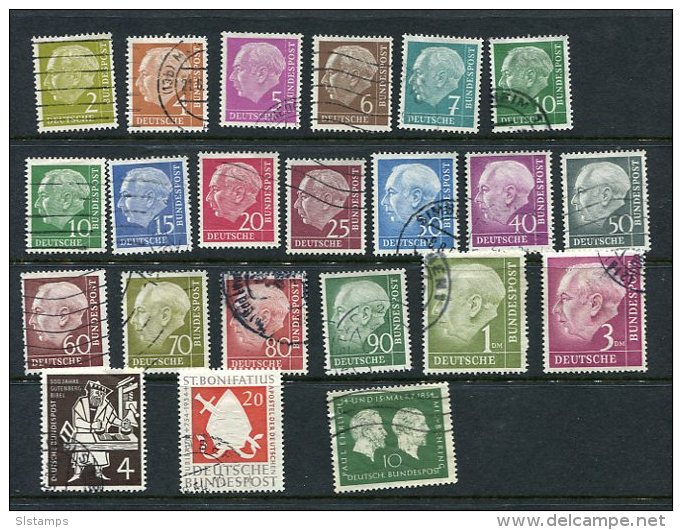 Germany 1954 Accumulation Used - Andere & Zonder Classificatie