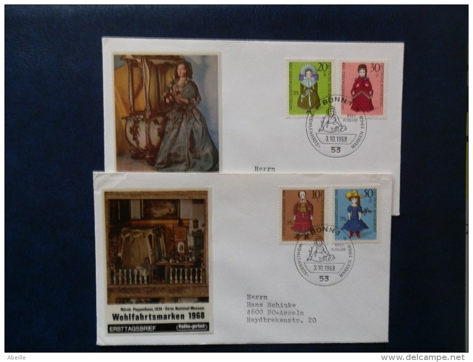 39/6122      2  FDC.  ALLEMAGNE - Poupées