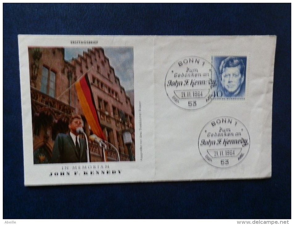 39/629    FDC.  ALLEMAGNE  PLI - Kennedy (John F.)