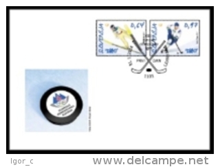 New Neu Slovenia Slovenie Slowenien 2014 Olympic Games Sochi Olympische Spiele; Hockey; Ski Jumping FDC - Winter 2014: Sochi