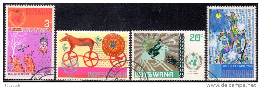 Botswana - 1973 IMO/WMO Centenary Set (o) # SG 304-307 , Mi 96-99 - Botswana (1966-...)