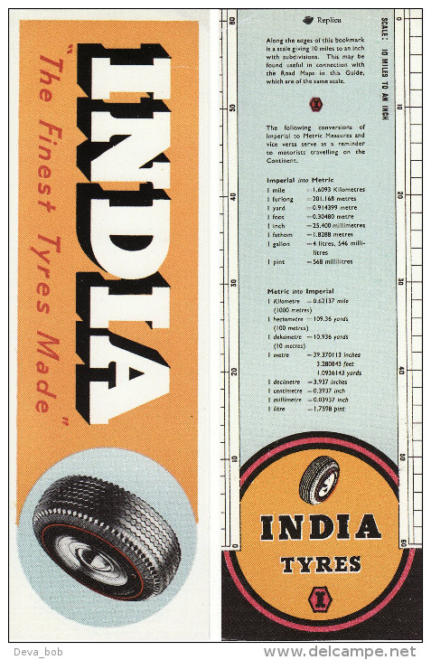 Motoring Bookmark India Tyres Motor Car Replica - Lesezeichen