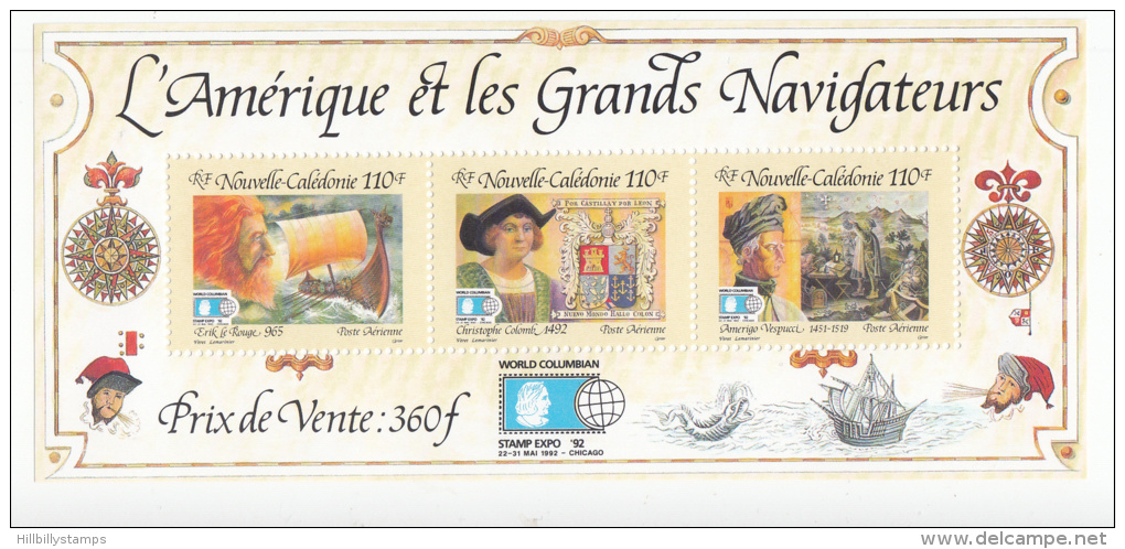 New Caledonia    Scott No. C234   Mnh   Year  1992    Souv. Sheet - Used Stamps