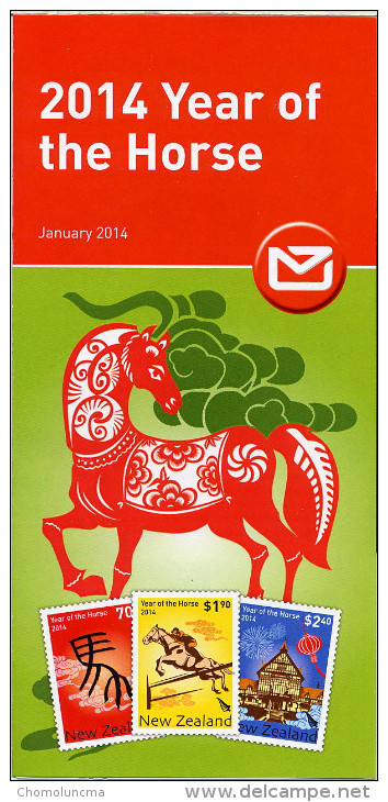 Astrologie Astrology Signe Astral Chinois Chinese New Zealand 2014 Brochure Year Of The Horse Année Du Cheval - Astrologie