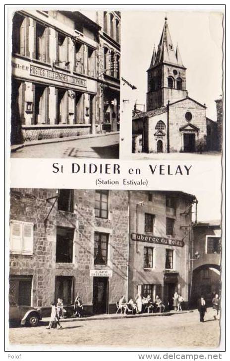 SAINT DIDIER EN VELAY - Vues Multiples - La Poste, Café Auberge, L' Eglise    (63492) - Saint Didier En Velay