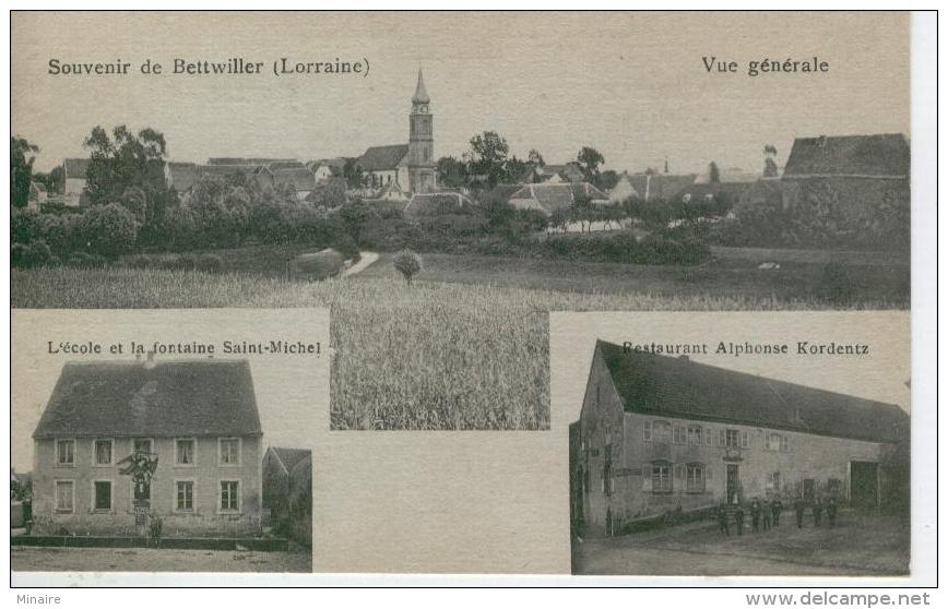 BETTVILLER Près De Rohrbach Les Bitche, Multivue - 1924- Bon état - 2 Scans - Autres & Non Classés