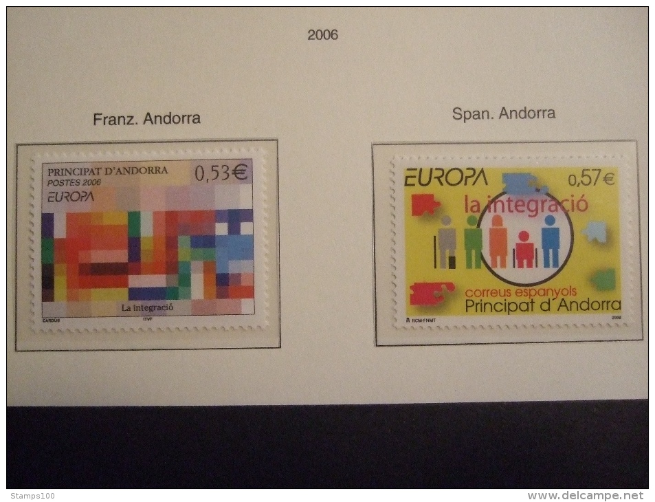 ANDORRA, ANDORRE  FRENCH, SPAIN  2006   EUROPE CEPT     MNH **   (IS01-110) - 2006