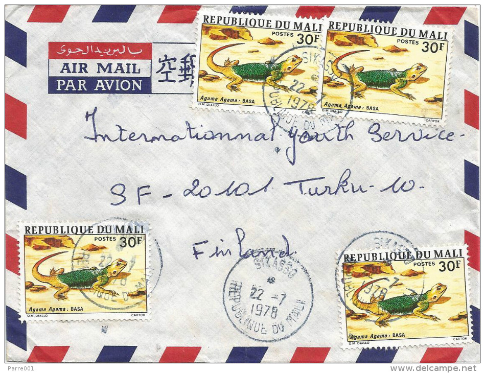 Mali 1978 Sikasso Agama Reptile Cover - Malí (1959-...)