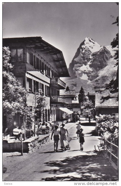 MÜRREN  DORFSTRASSE MIT HOTEL BLUMENTAL - Mürren