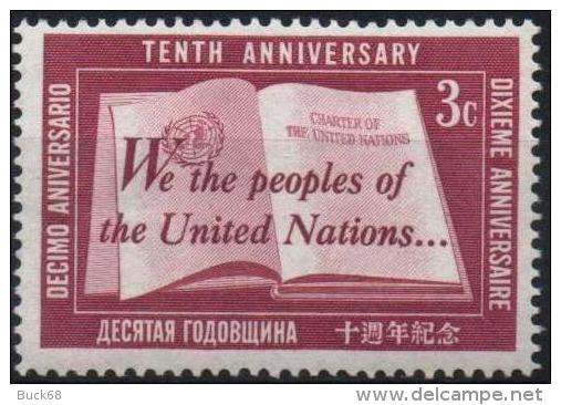 ONU UNO NEW YORK ** MNH Poste  35 Charte Des Nations-Unies ( 11,10 €) - Nuevos