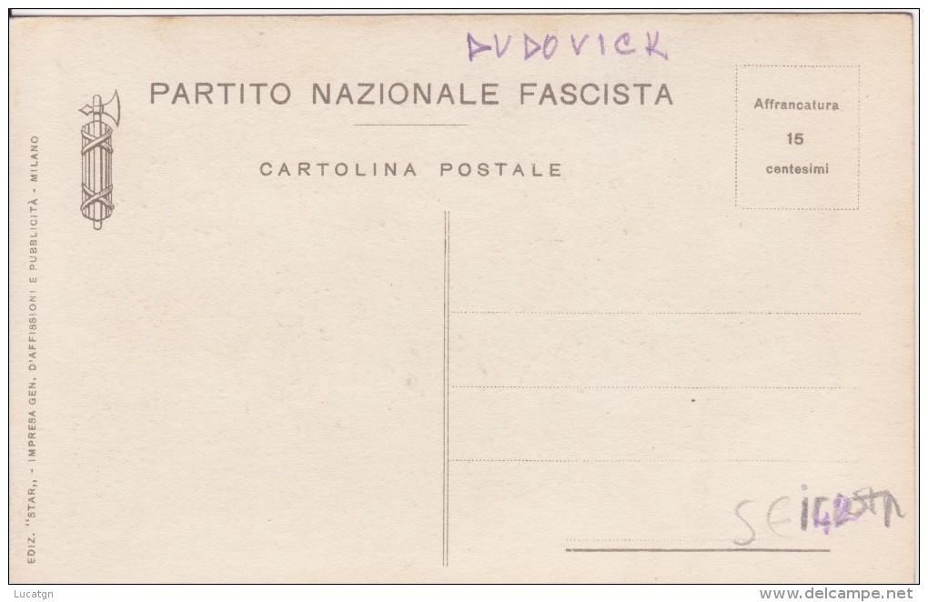 Illustratore "DUDOVICH" Partito Nazionale Fascista - Other & Unclassified