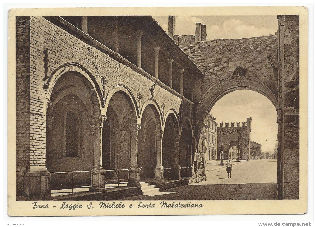 Fano - Loggia San Michele E Porta Malatestiana - H1619 - Fano