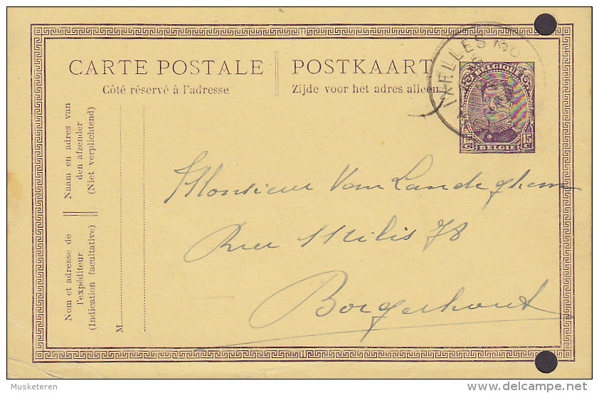 Belgium Postal Stationery Ganzsache Entier Carte Postale Albert BRUXELLES 1922 To BORGERHOUT (2 Scans) - Postkarten 1909-1934