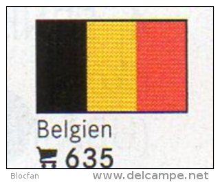6-set Flaggen-Sticker Belgien In Farbe 7€ Zur Kennzeichnung Von Alben Und Sammlungen Firma LINDNER #635 Flags Of BELGICA - Non-classés