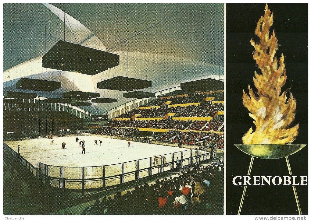 GRENOBLE JEUX OLYMPIQUES HIVER 1968 STADE DE GLACE DEMARTINI JUNILLON XES JEUX - Grenoble