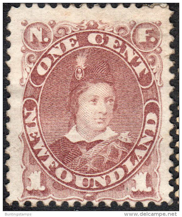 Newfoundland   1880   SG44a  1c Dull Brown   Unused(no Gum) - 1865-1902