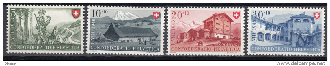 Switzerland 1949 Mi#508-511 Mint Hinged - Ungebraucht