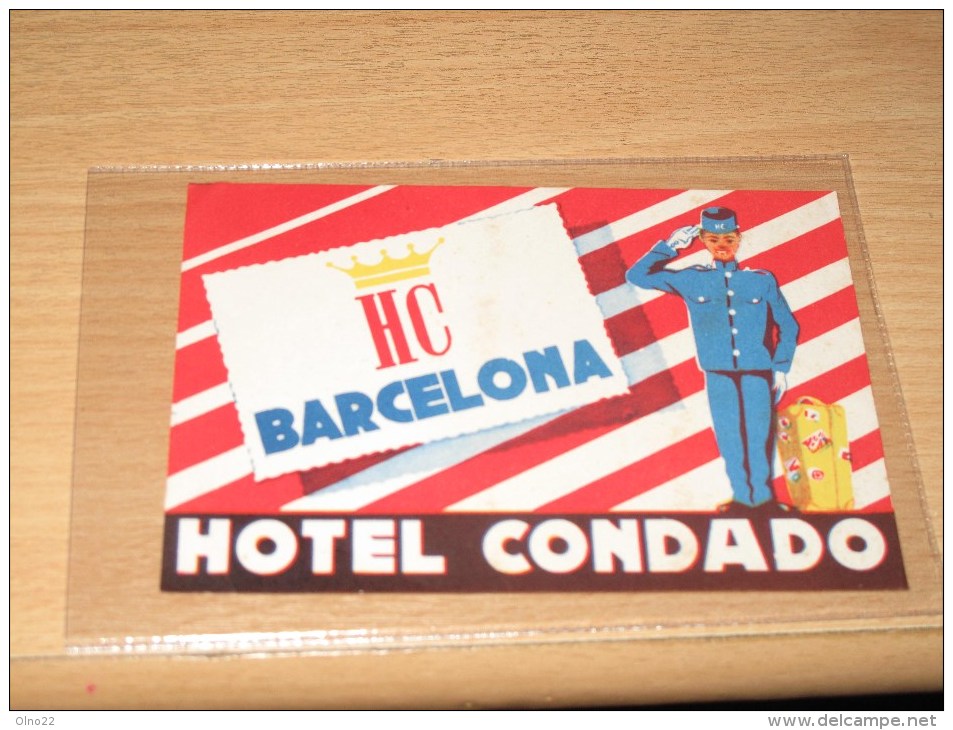 BARCELONA HOTEL CONDADO  - 1 étiquette Valise - Etiquettes D'hotels