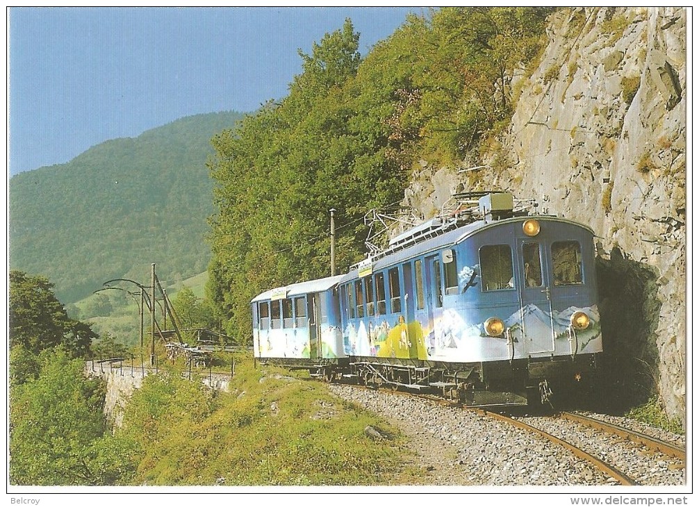 TRAIN Suisse - EISENBAHN Schweiz - AIGLE SÉPEY DIABLERETS - "TransOrmonan", Automotrice ABDe 4/4 N°1 - Autorail, Tramway - Trains