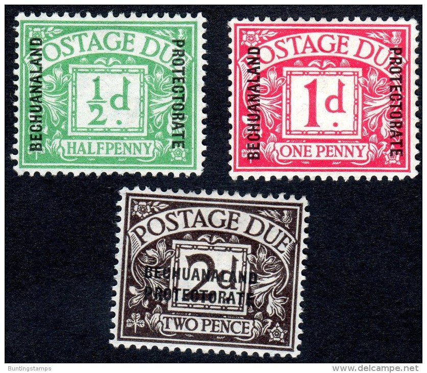 Bechuanaland Protectorate   1926  Postage Due   SGD1-D3    Set Of 3     Lightly Mounted Mint - 1885-1964 Protectorat Du Bechuanaland