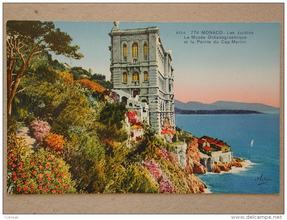 Monaco - Les Jardins, La Musée Océanographique Et La Pointe Du Cap Martin - Oceanografisch Museum