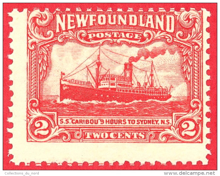 Newfoundland # 146 - 2 Cents  -  Mint N/H - Dated 1928 - Steamship Caribou /  Terre-Neuve - Bateau à Vapeur Caribou - 1908-1947