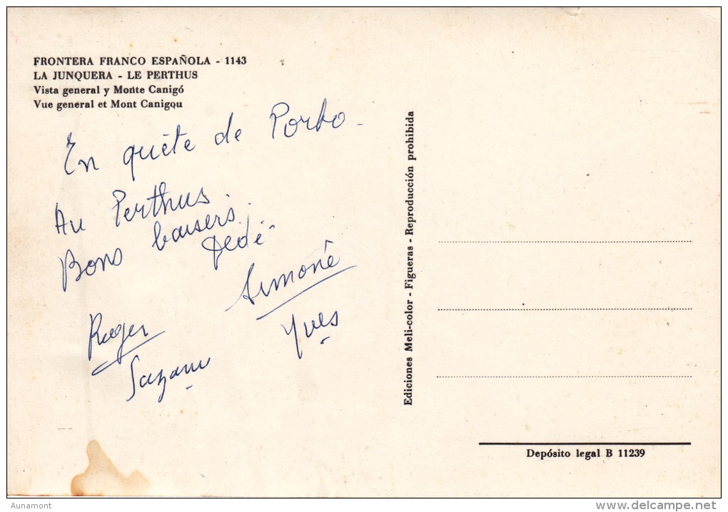 España--Gerona--1963--Aduana, España-Francia-----Fechador-La Junquera-Le Perthus--a, Francia - Gerona