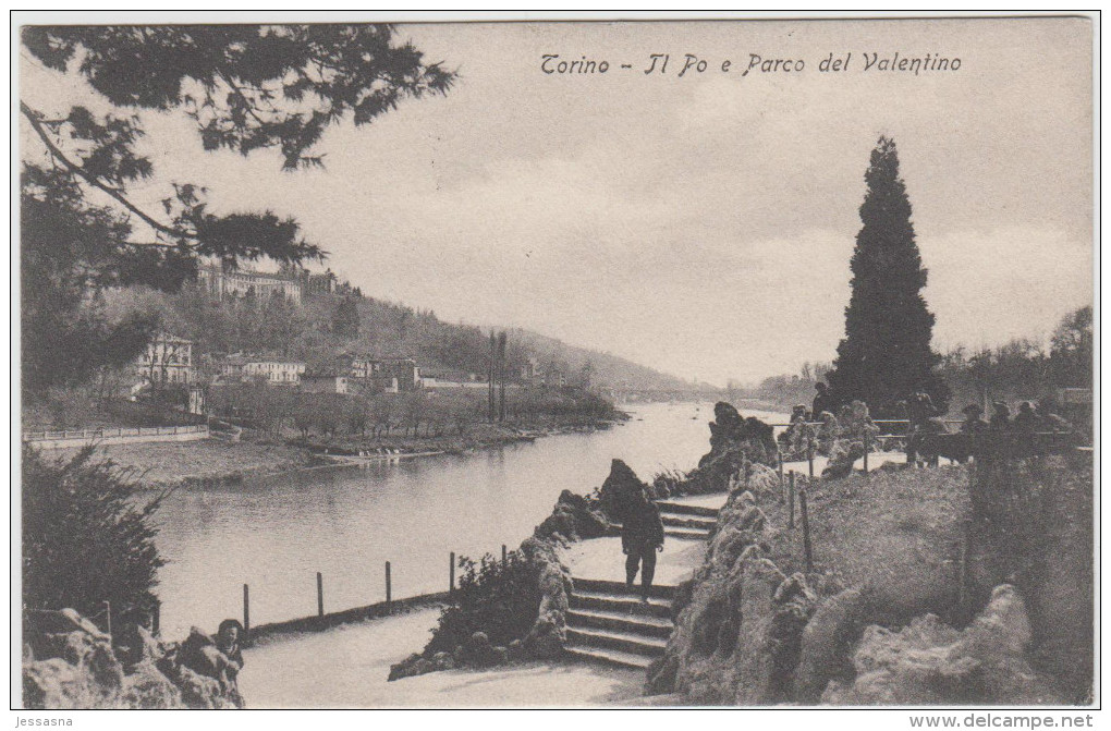 AK - Torino - Il Po E Parco Del Valentino 1908 - Fiume Po