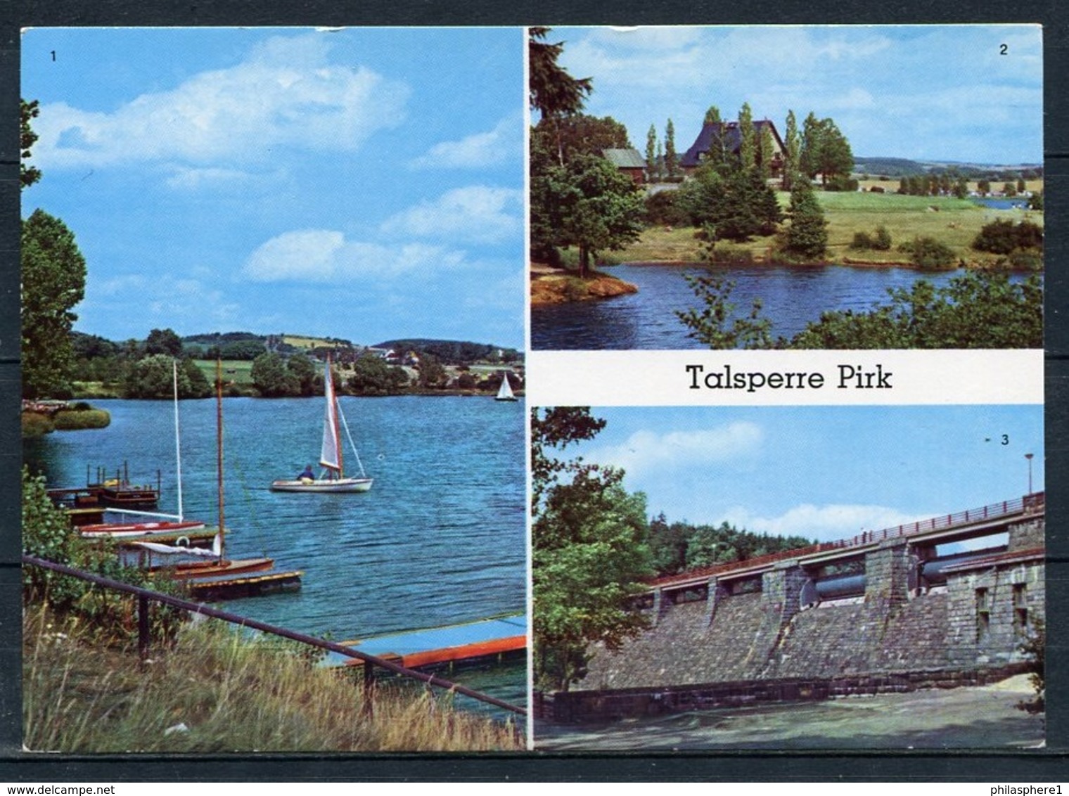 (0721) Talsperre Pirk/ Mehrbildkarte - N. Gel. - DDR - Bild Und Heimat  A1/1434/86  01 14 0192/13 - Oelsnitz I. Vogtl.