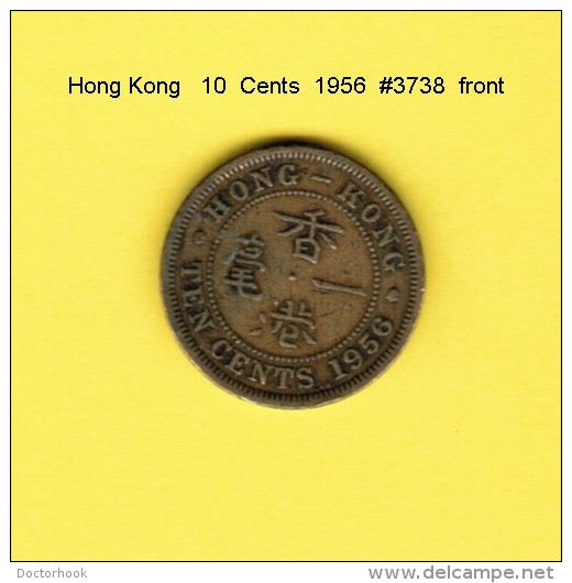 HONG KONG    10  CENTS  1956  (KM # 28.1) - Hong Kong