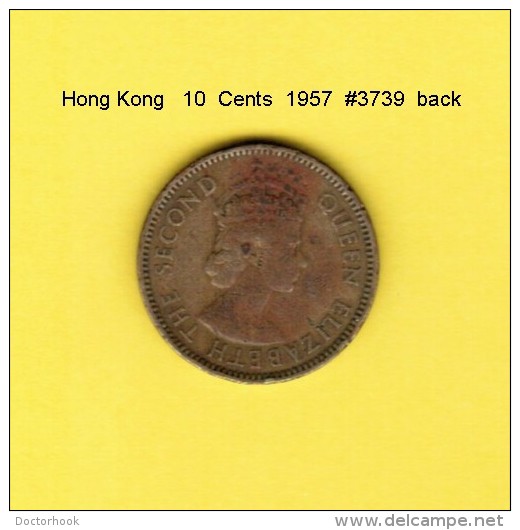 HONG KONG    10  CENTS  1957  (KM # 25a) - Hong Kong