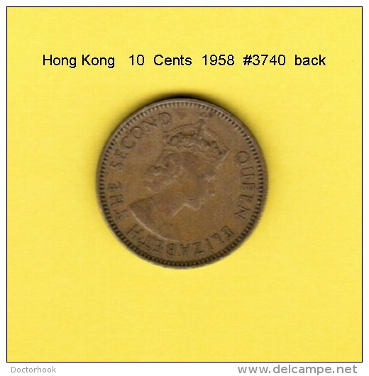 HONG KONG    10  CENTS  1958  (KM # 28.1) - Hong Kong