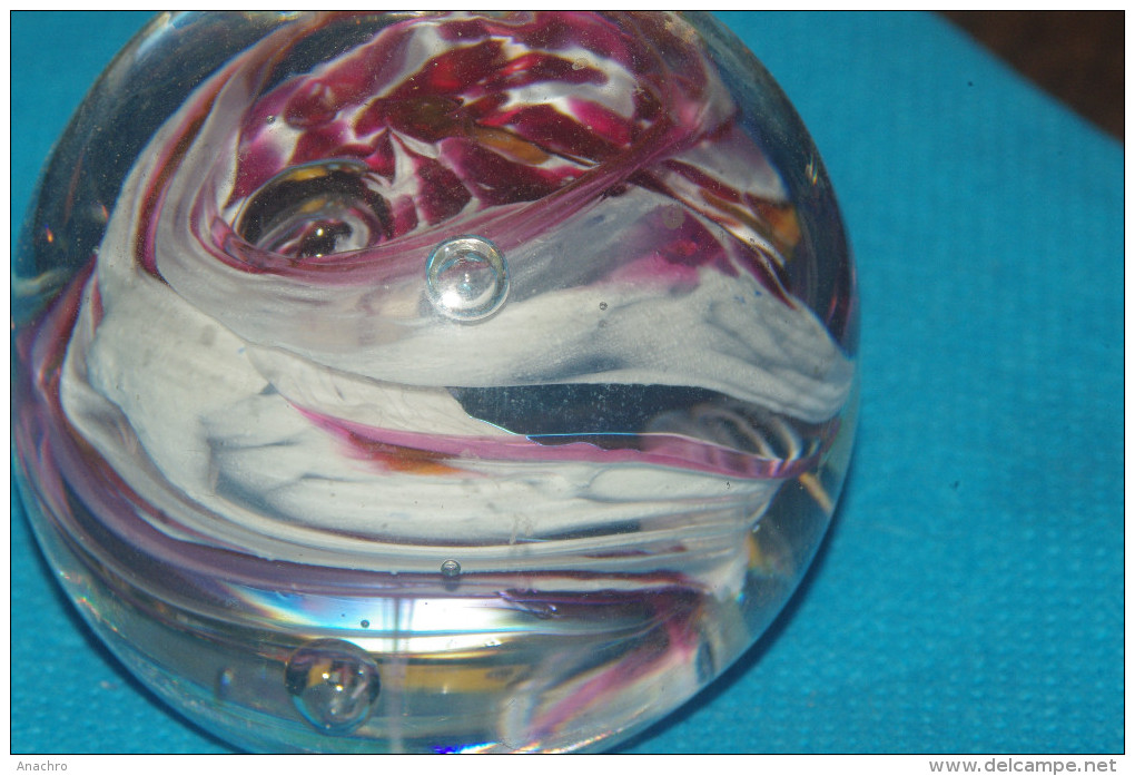 SULFURE Ancienne BOULE PRESSE PAPIER - Verre & Cristal