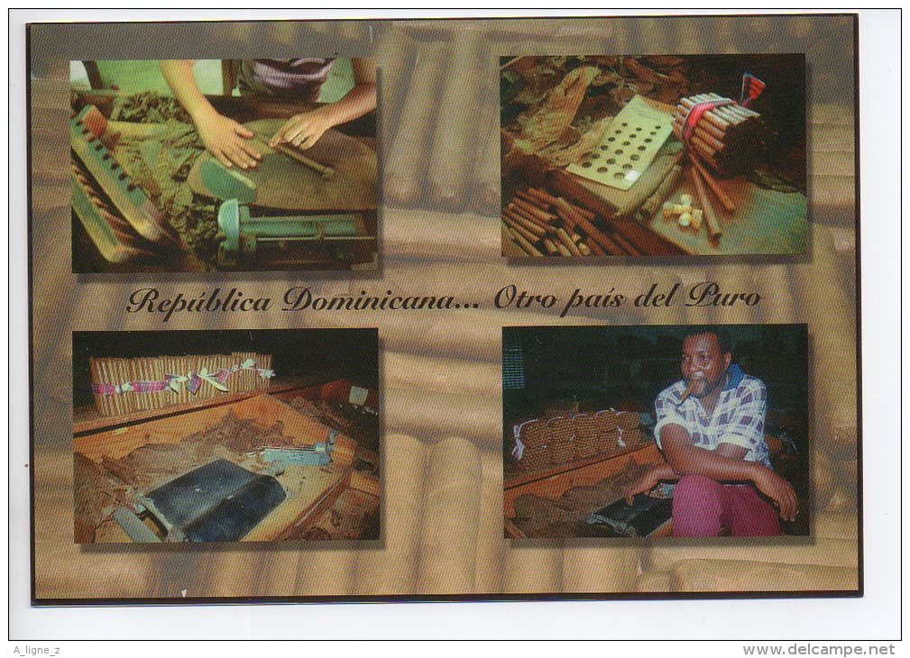 REF EY1 : CPM Carte Postale Grand Format République Dominicaine Republica Dominicana Fabrication De Cigare Cigares - Dominicaine (République)