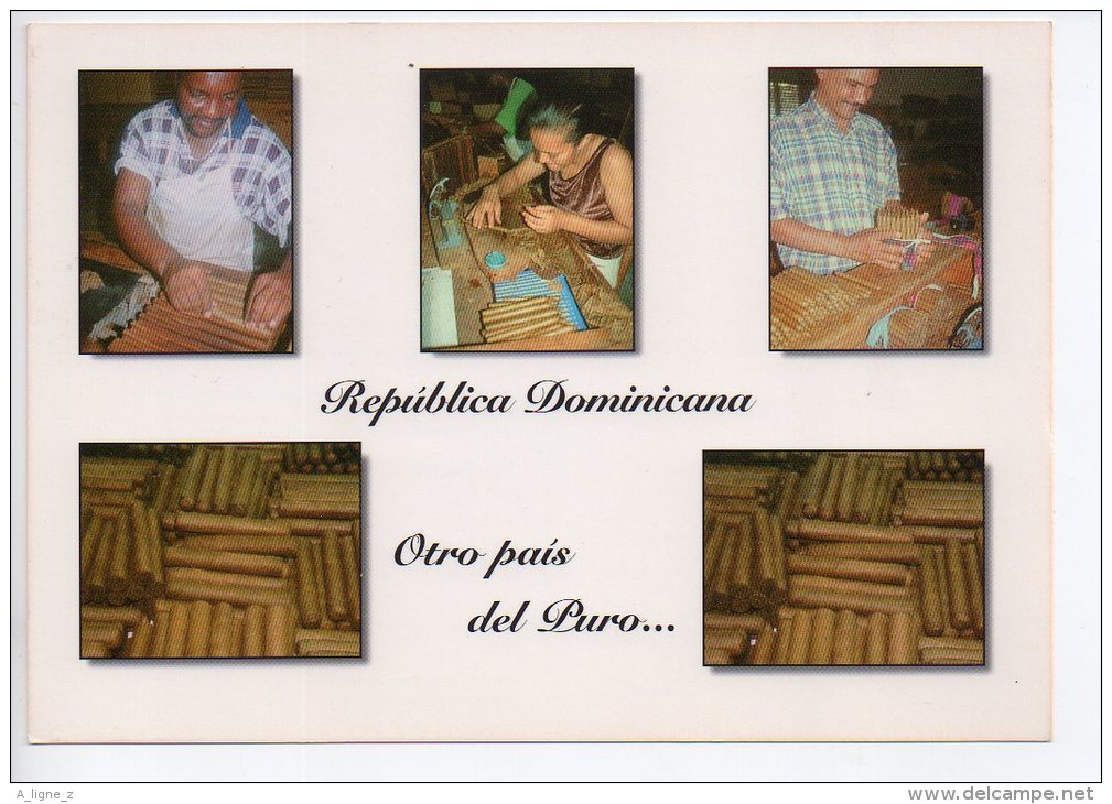 REF EY1 : CPM Carte Postale Grand Format République Dominicaine Republica Dominicana Fabrication De Cigare Cigares - Dominicaanse Republiek