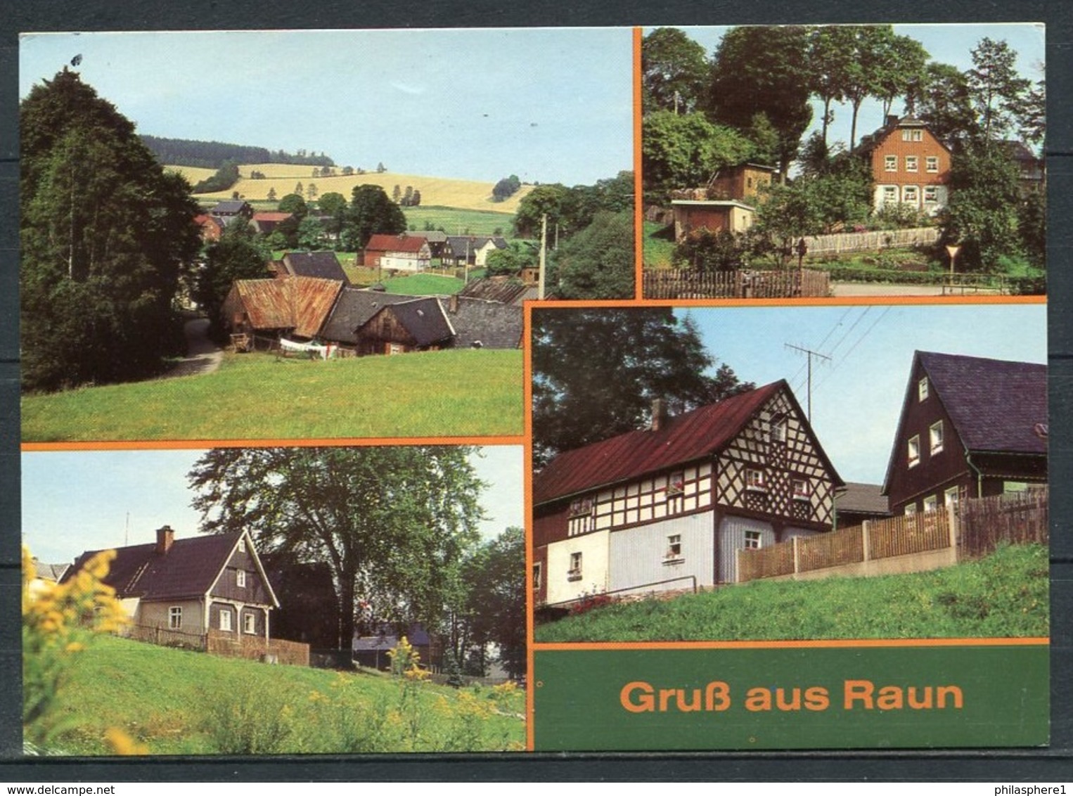 (0758) Gruß Aus Raun/ Mehrbildkarte - Gel. 1990 - DDR - Bild Und Heimat    01 14 0658/13 - Bad Brambach